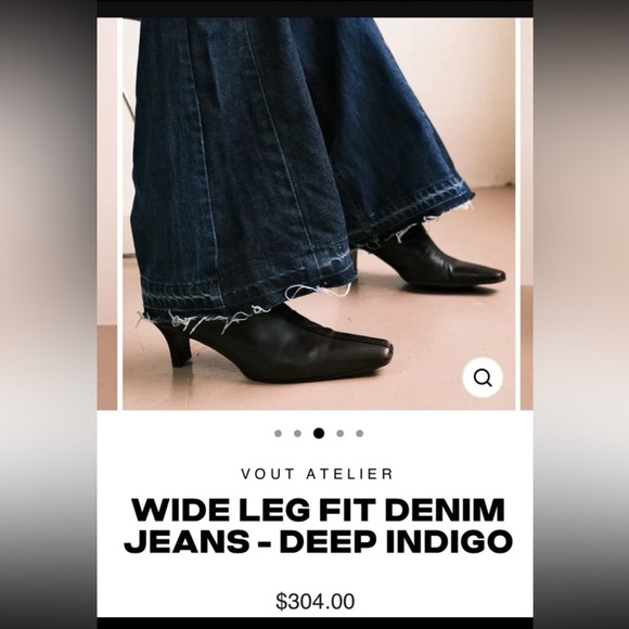 VOUT ATELIER
WIDE LEG FIT DENIM JEANS - DEEP INDIGO
Size 30 - Picture 4 of 12